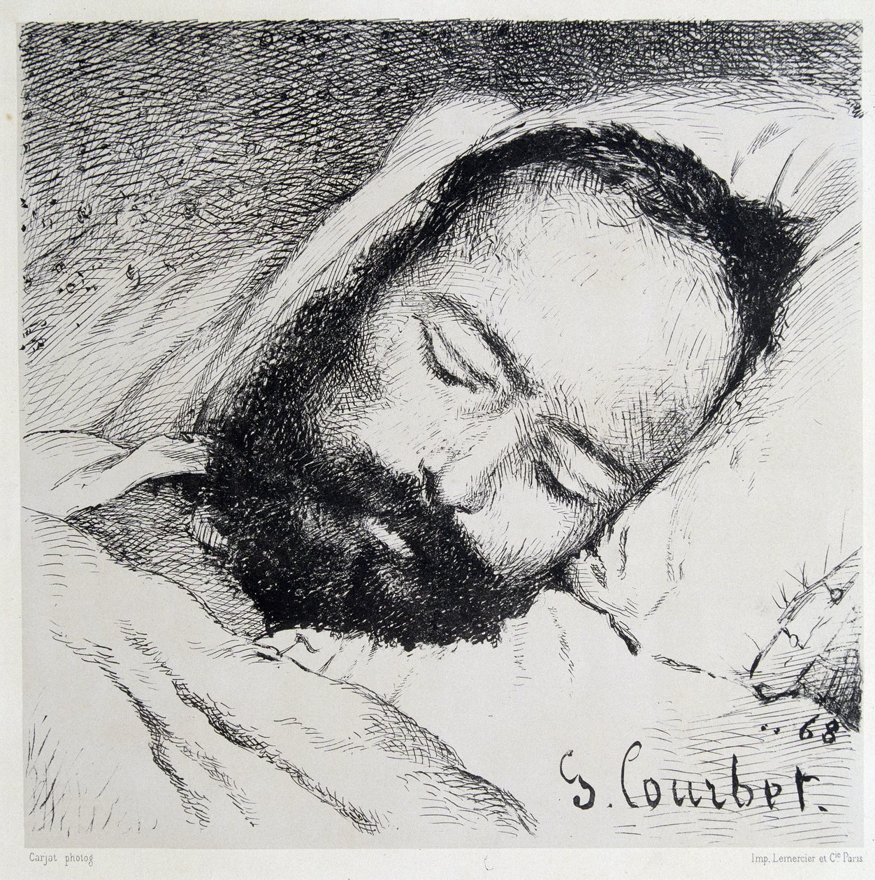 Zádušní portrét Proudhona, 20.1.1865 - Gustave Courbet od Gustave Courbet