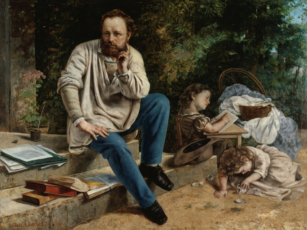 Pierre-Joseph Proudhon 1809-1865 a jeho děti, 1865. od Gustave Courbet