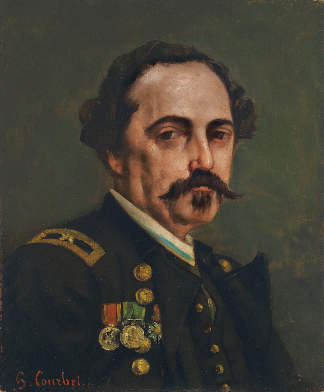 Portrét generála Gustava Paula Clusereta 1823-1900. od Gustave Courbet