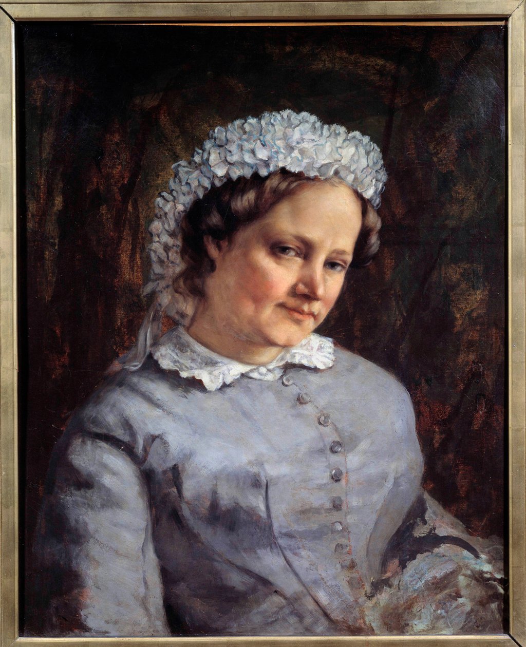 Portrét Madame Proudhon (1822-1900), manželka filozofa, sociologa francouzského Pierra Josepha Proudhona (1809-1865) Obraz Gustava Courbeta (1819-1877) 1865 Sun. 0,73x0,59 m od Gustave Courbet