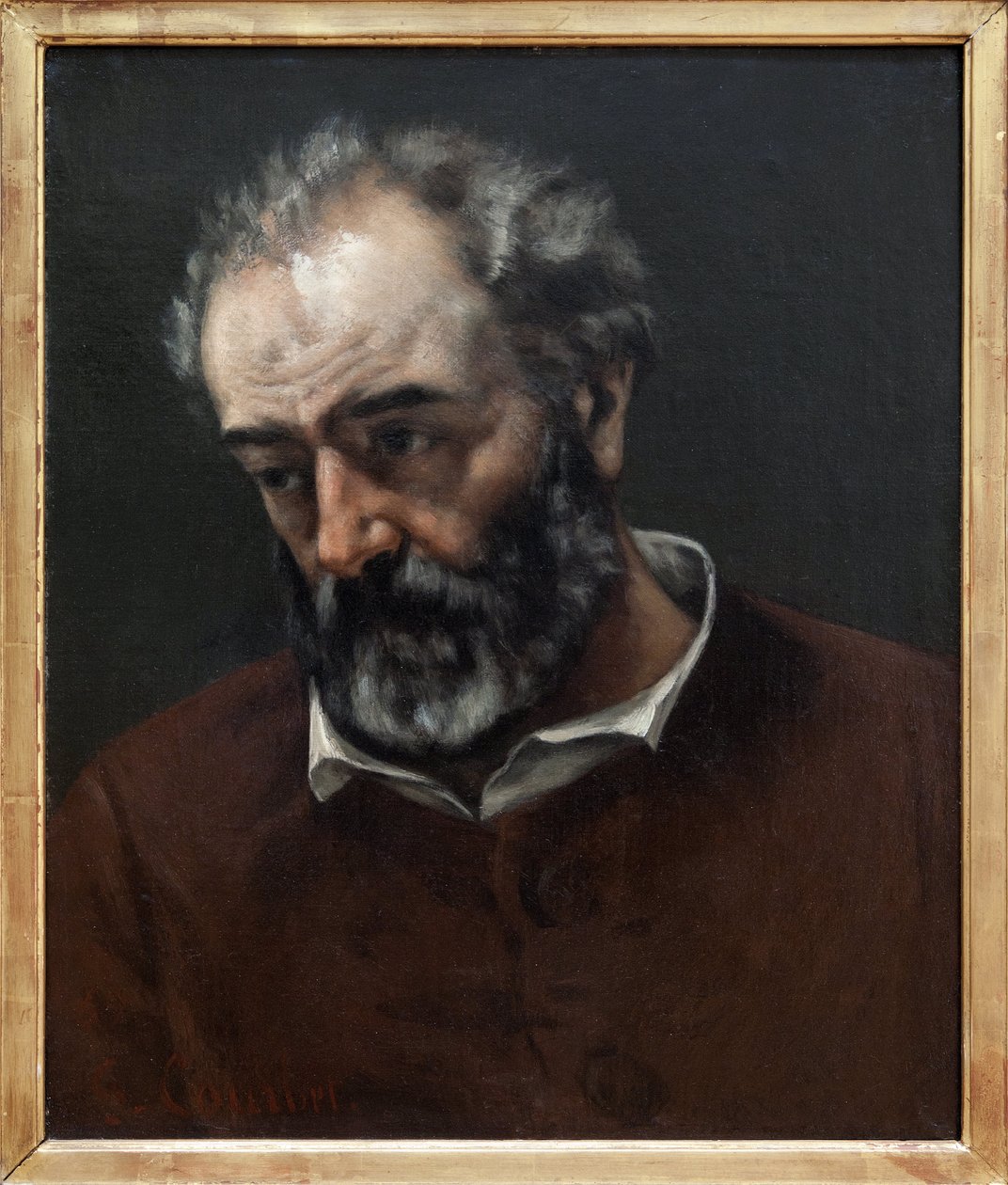 Portrét Paula Chenavarda (1807-1895), francouzského malíře, obraz Gustava Courbeta (1819-1877). Fotografie, KIM Youngtae, Lyon, Musee des Beaux Arts de Lyon. od Gustave Courbet