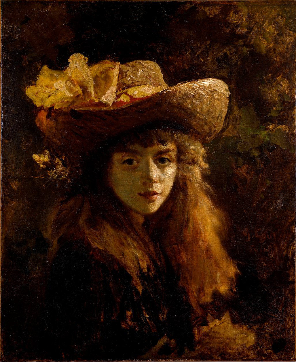 Portrét dívky Malba Gustava Courbeta (1819-1877) 1872 Rozm. 73x60 cm Vídeň, Kunsthistorisches Museum, Neue Galerie in der Stallburg od Gustave Courbet