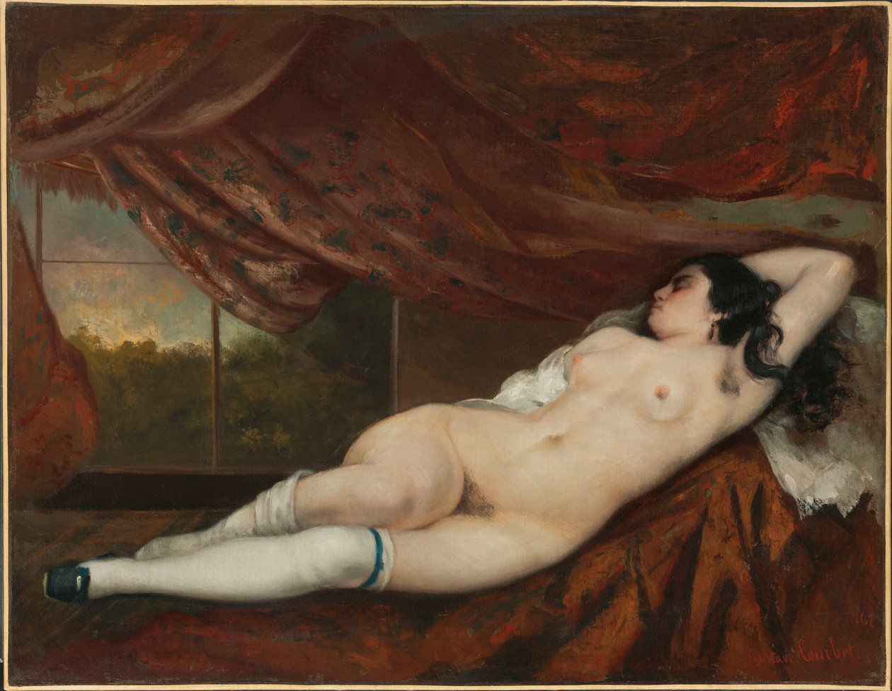 Ležící ženský akt, 1862 od Gustave Courbet