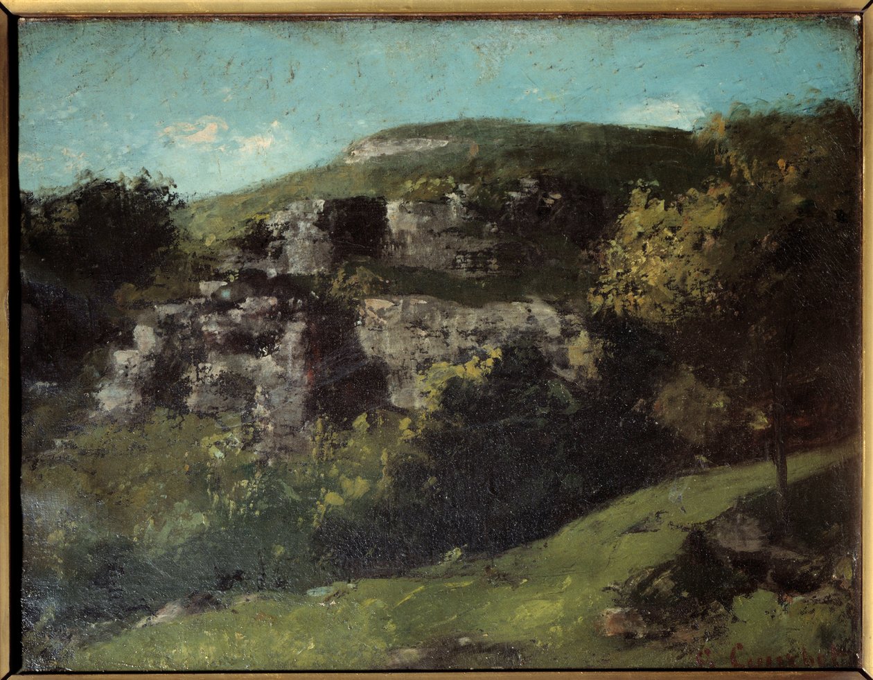 Rocks a Ornans. Obraz Gustava Courbeta (1819-1877) od Gustave Courbet