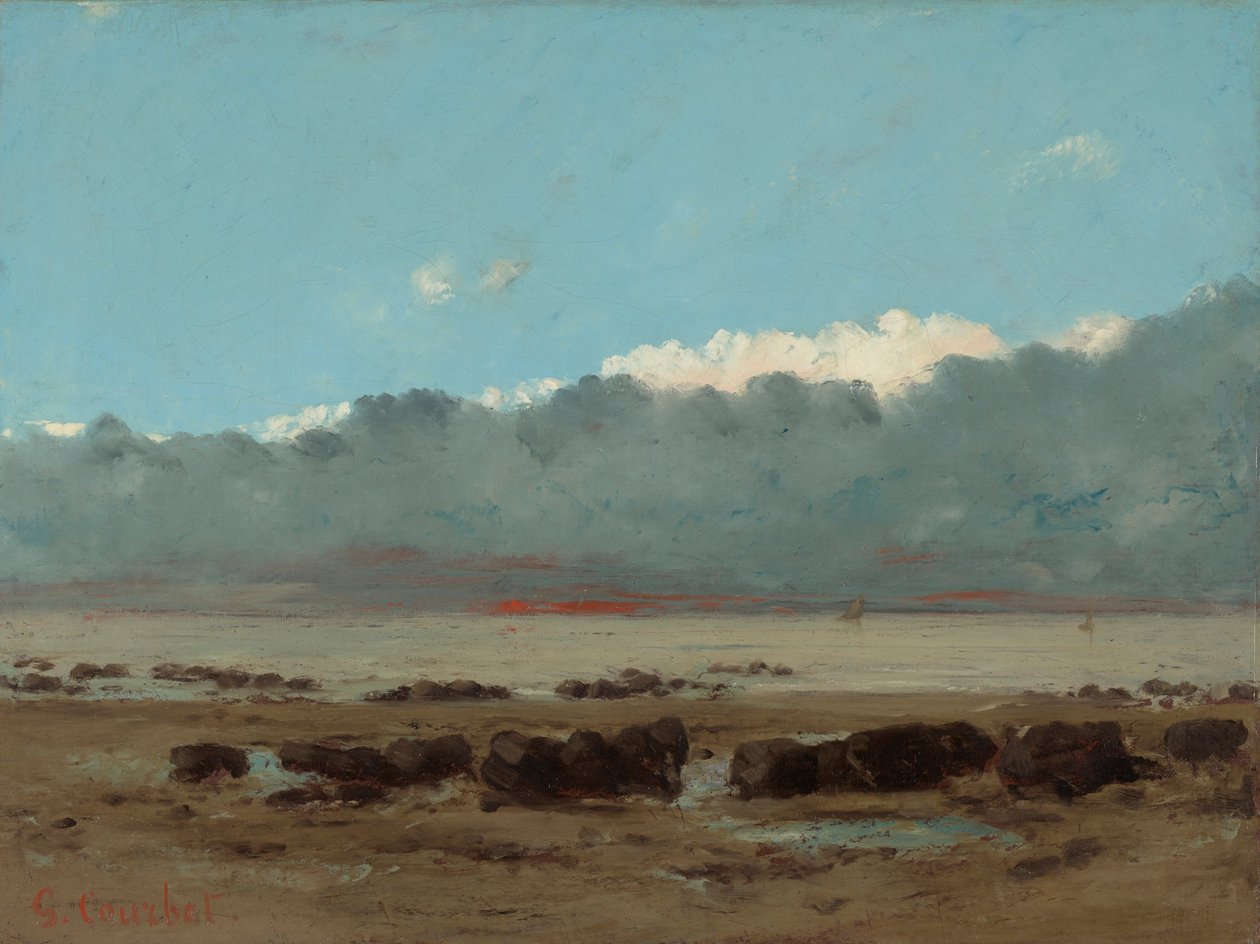 Černé skály v Trouville od Gustave Courbet