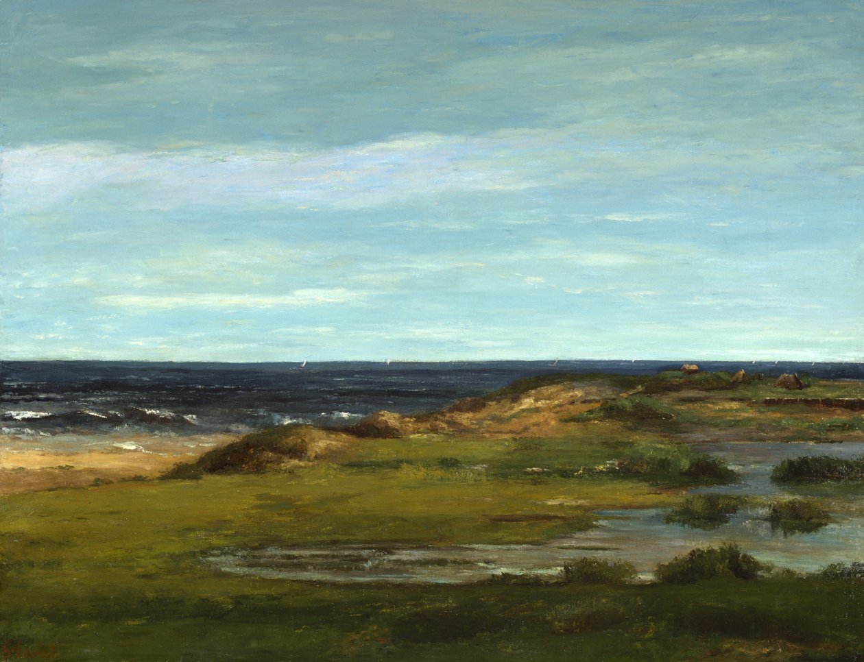 Přímořská krajina, kolem roku 1865 od Gustave Courbet