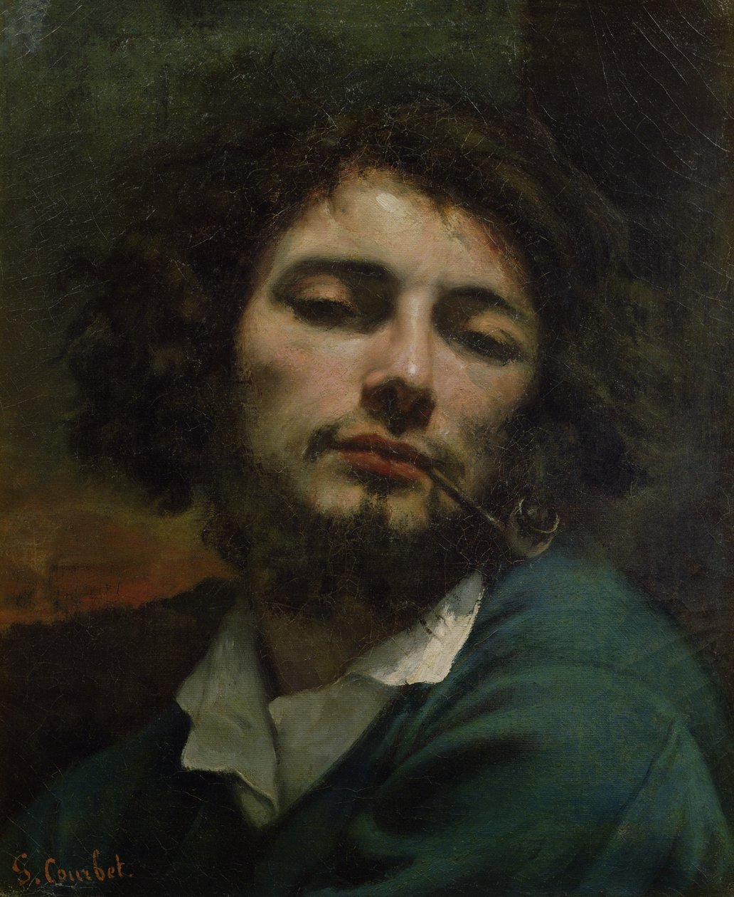 Autoportrét aneb Muž s dýmkou, kolem roku 1846 (olej na plátně) od Gustave Courbet
