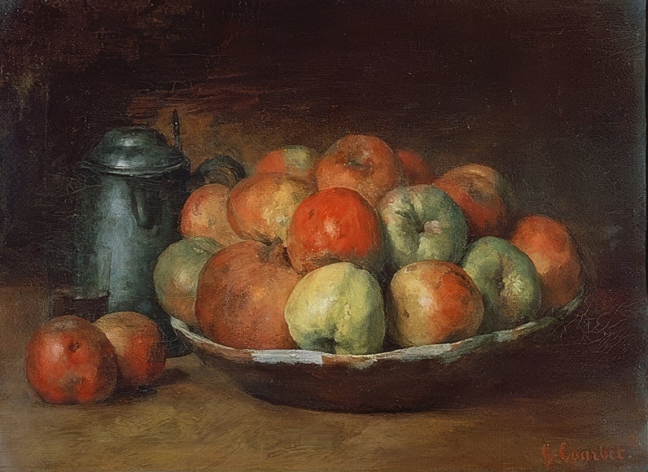 Zátiší s jablky a granátovým jablkem. 1871-72 od Gustave Courbet