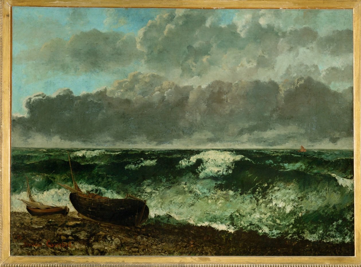 Rozbouřené moře (malba na plátně) od Gustave Courbet