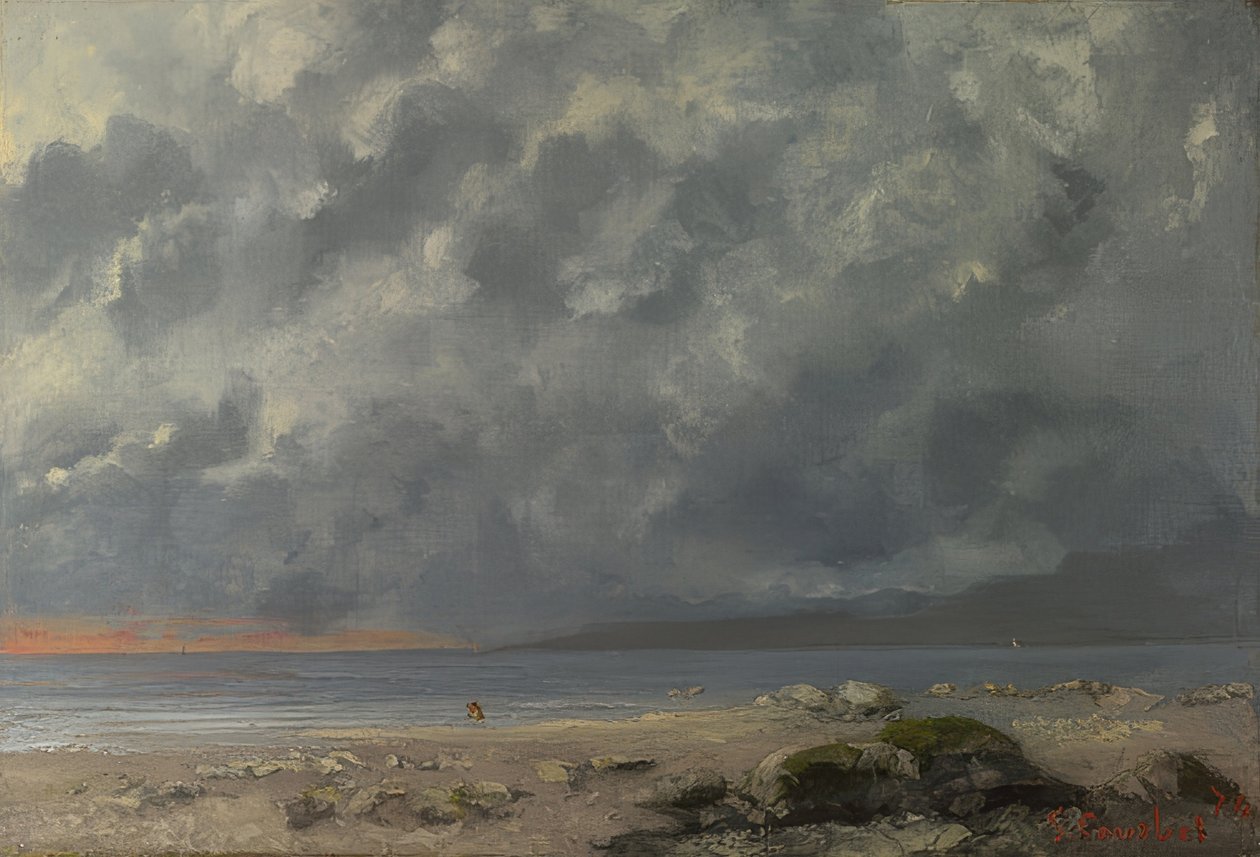 Plážová hudba. 1874 od Gustave Courbet