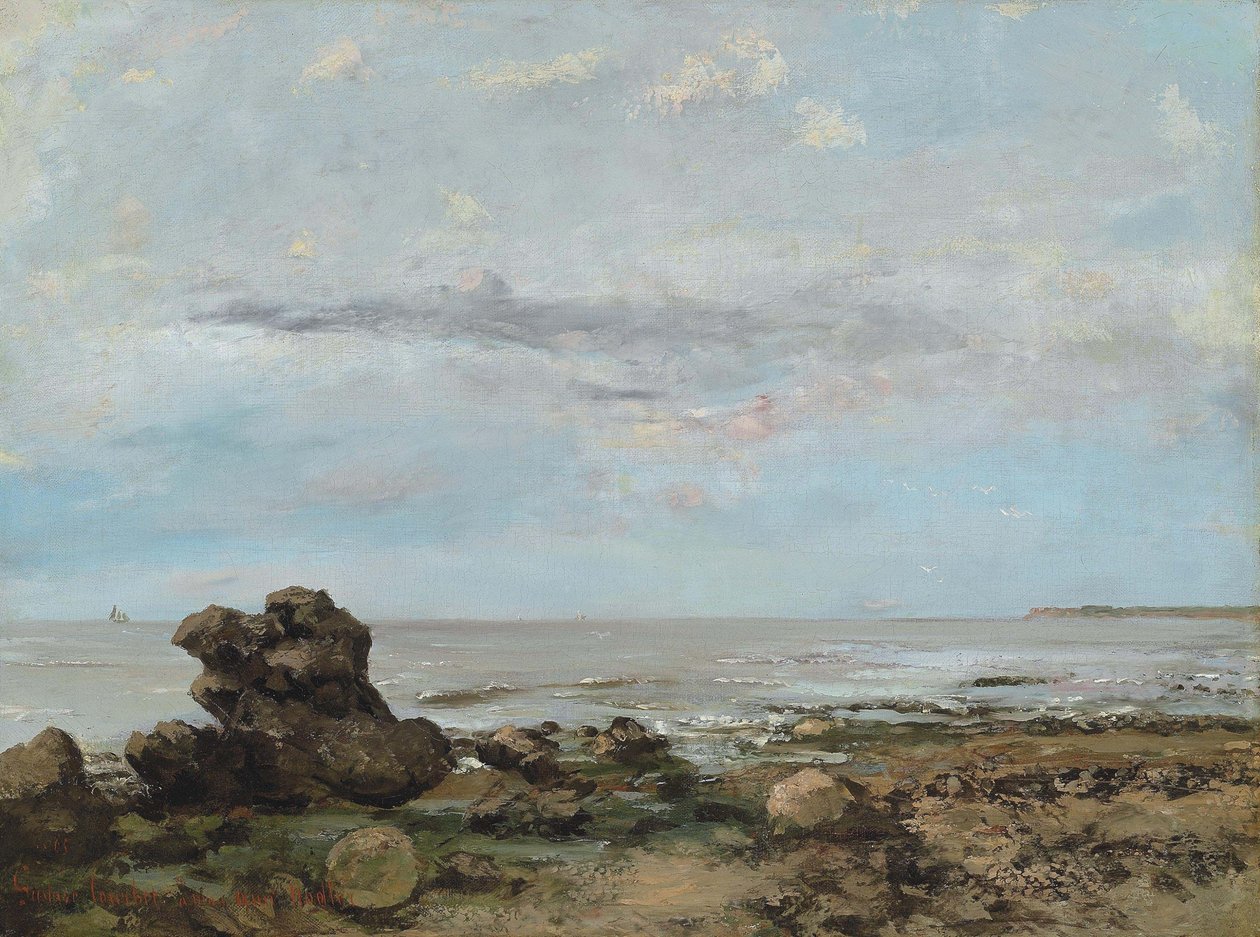 Pláž v Trouville od Gustave Courbet