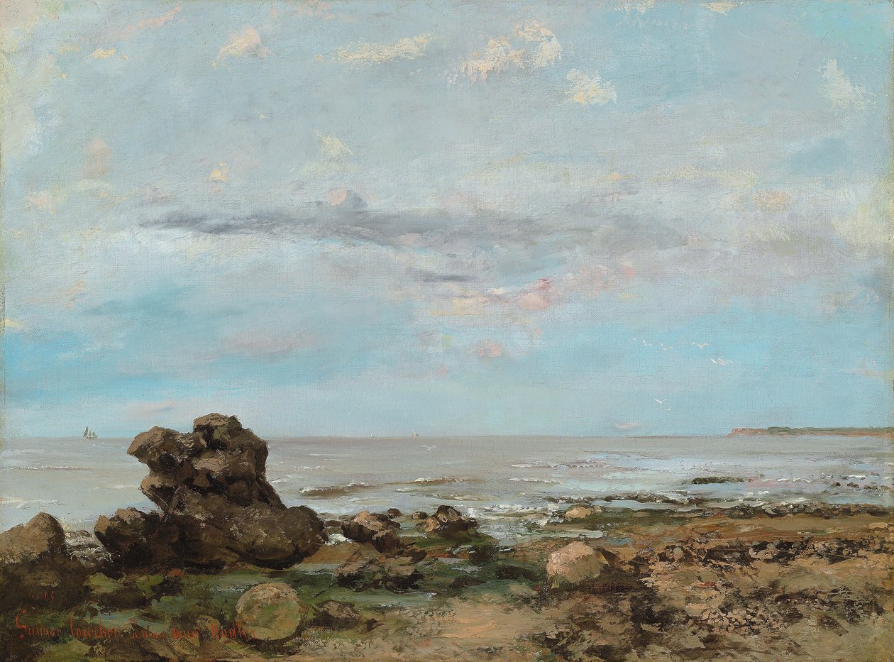Pláž v Trouville, 1865 od Gustave Courbet