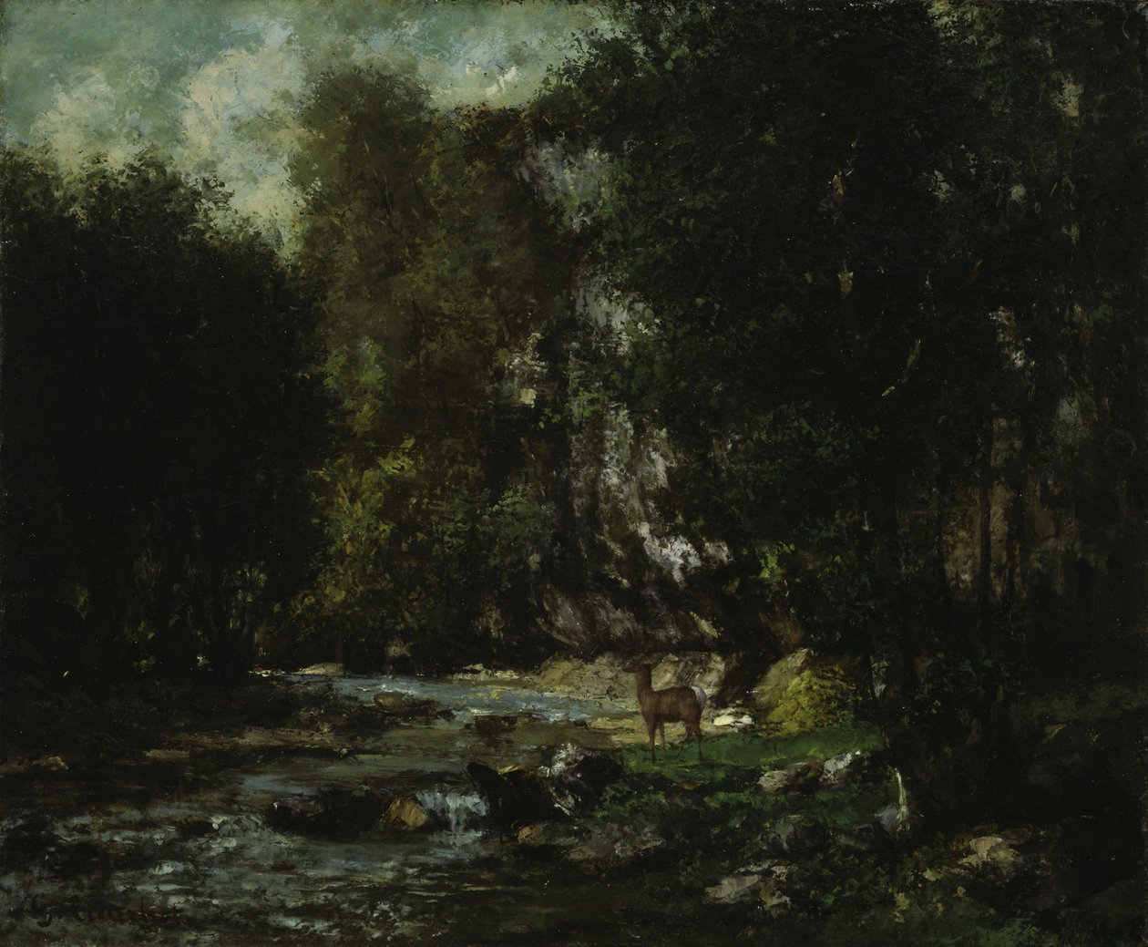 Potok Les Puits-Noir, kolem roku 1855 (olej na plátně) od Gustave Courbet
