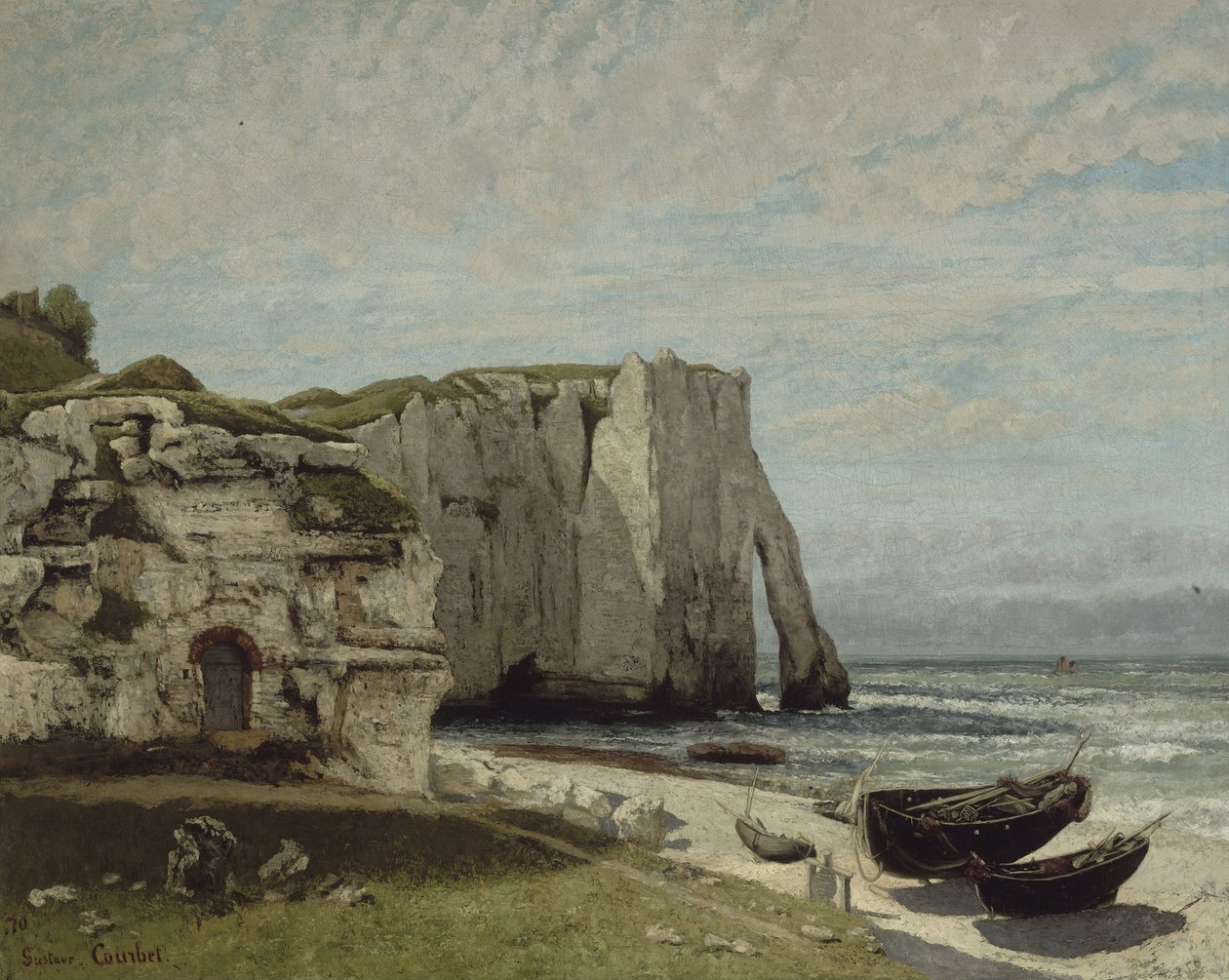 Etretatské útesy po bouři, 1870 od Gustave Courbet