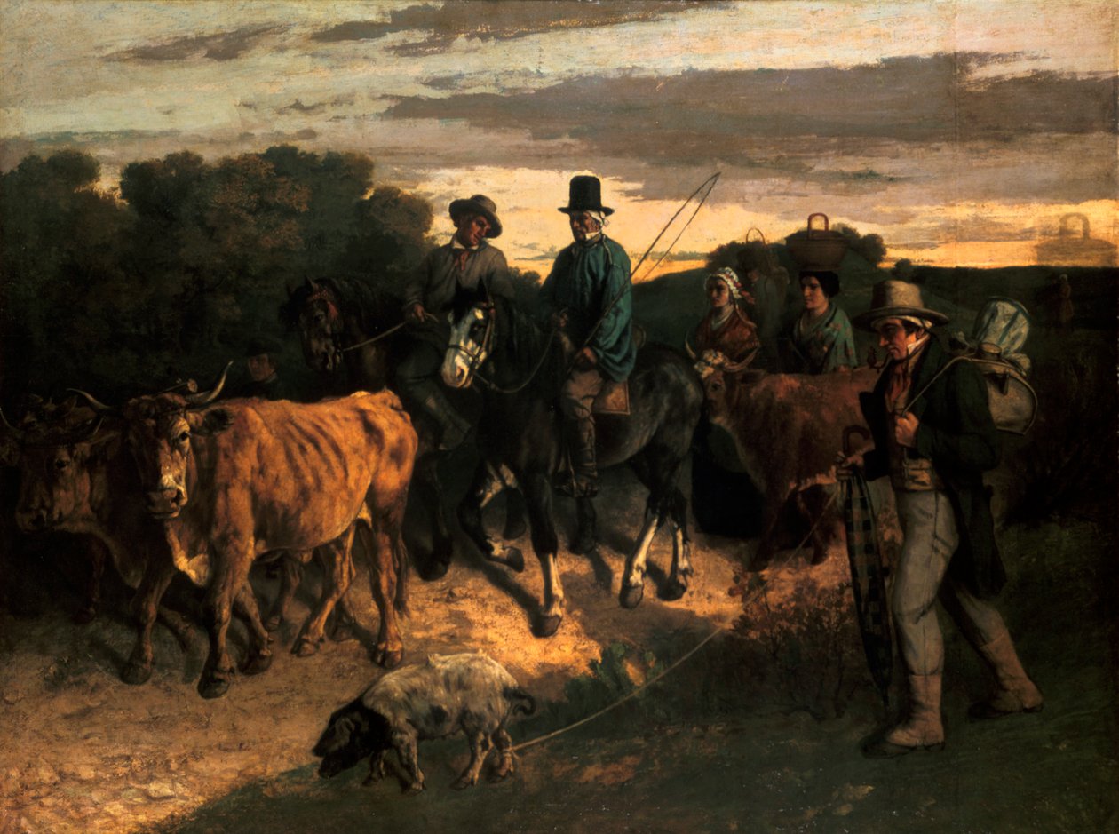 Farmáři z Flagey Rolníci z Flagey, 1855 od Gustave Courbet