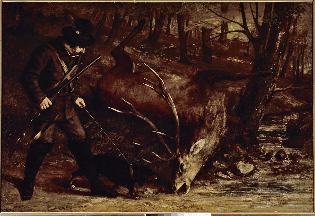 Německý lovec (olej na plátně od Gustave Courbet