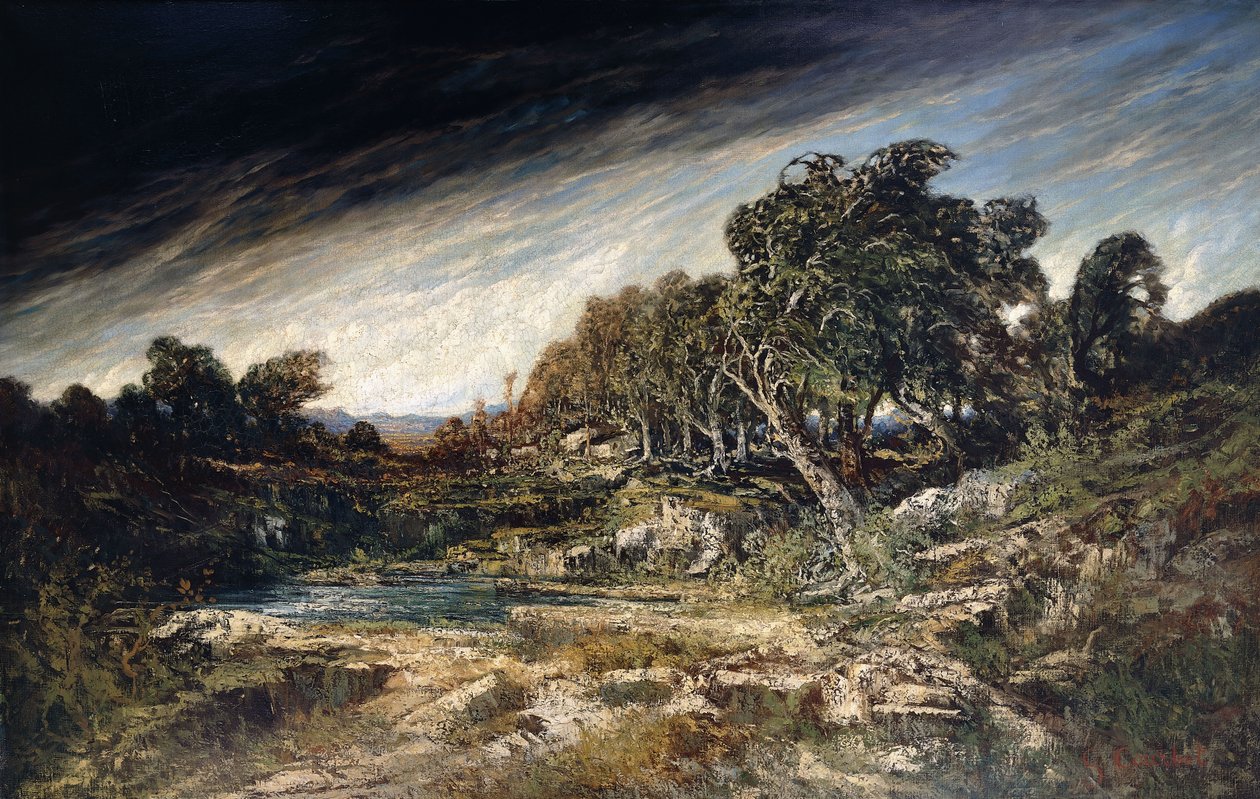 Závan větru, kolem roku 1855 od Gustave Courbet
