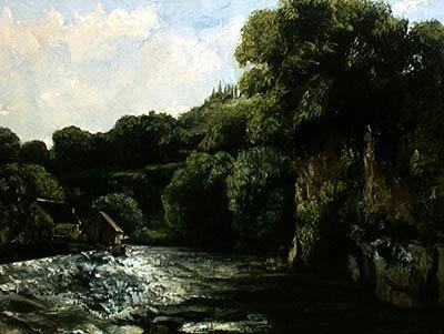 Zámek na Loue od Gustave Courbet