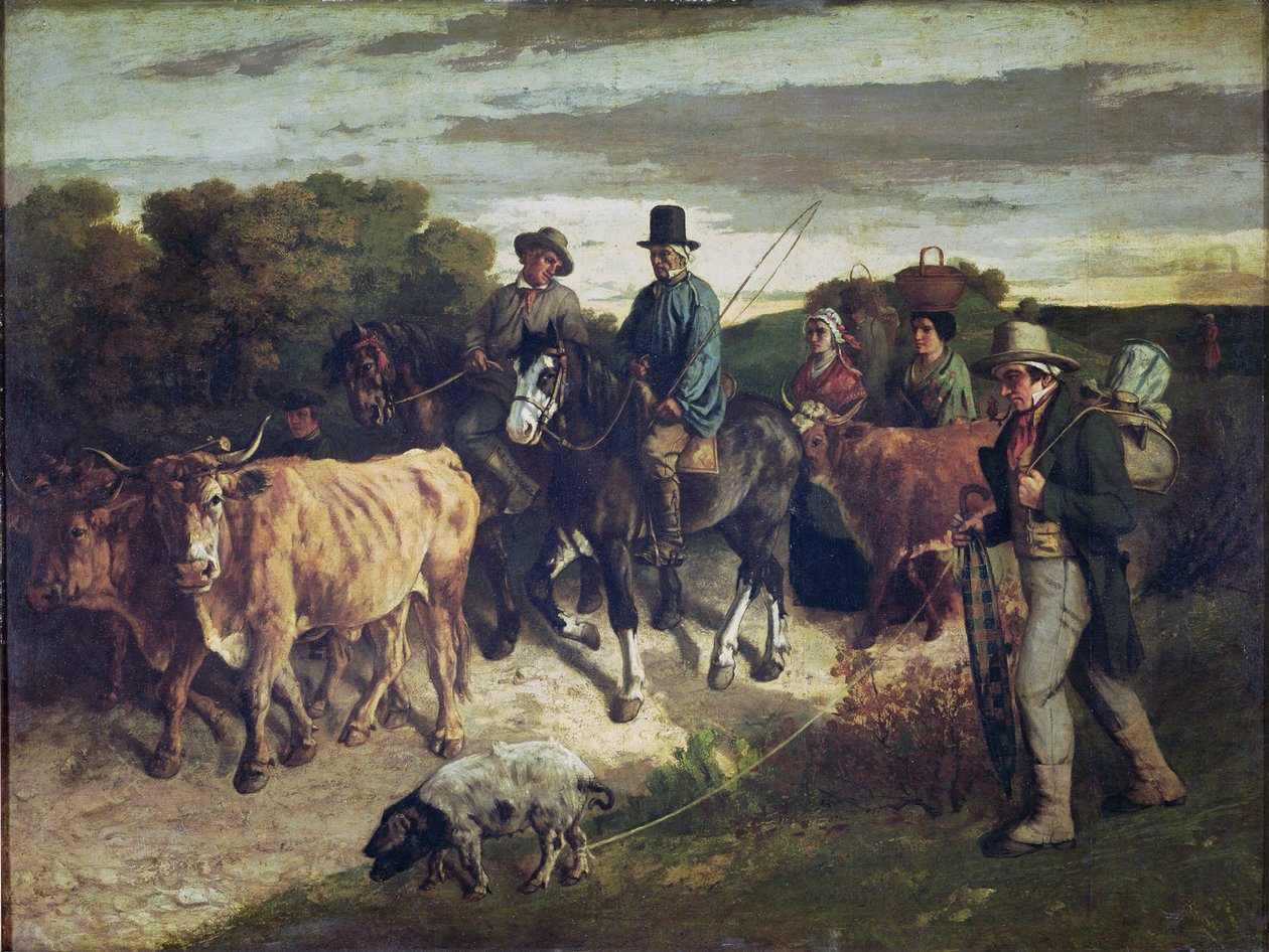 Rolníci z Flagey vracející se z veletrhu od Gustave Courbet