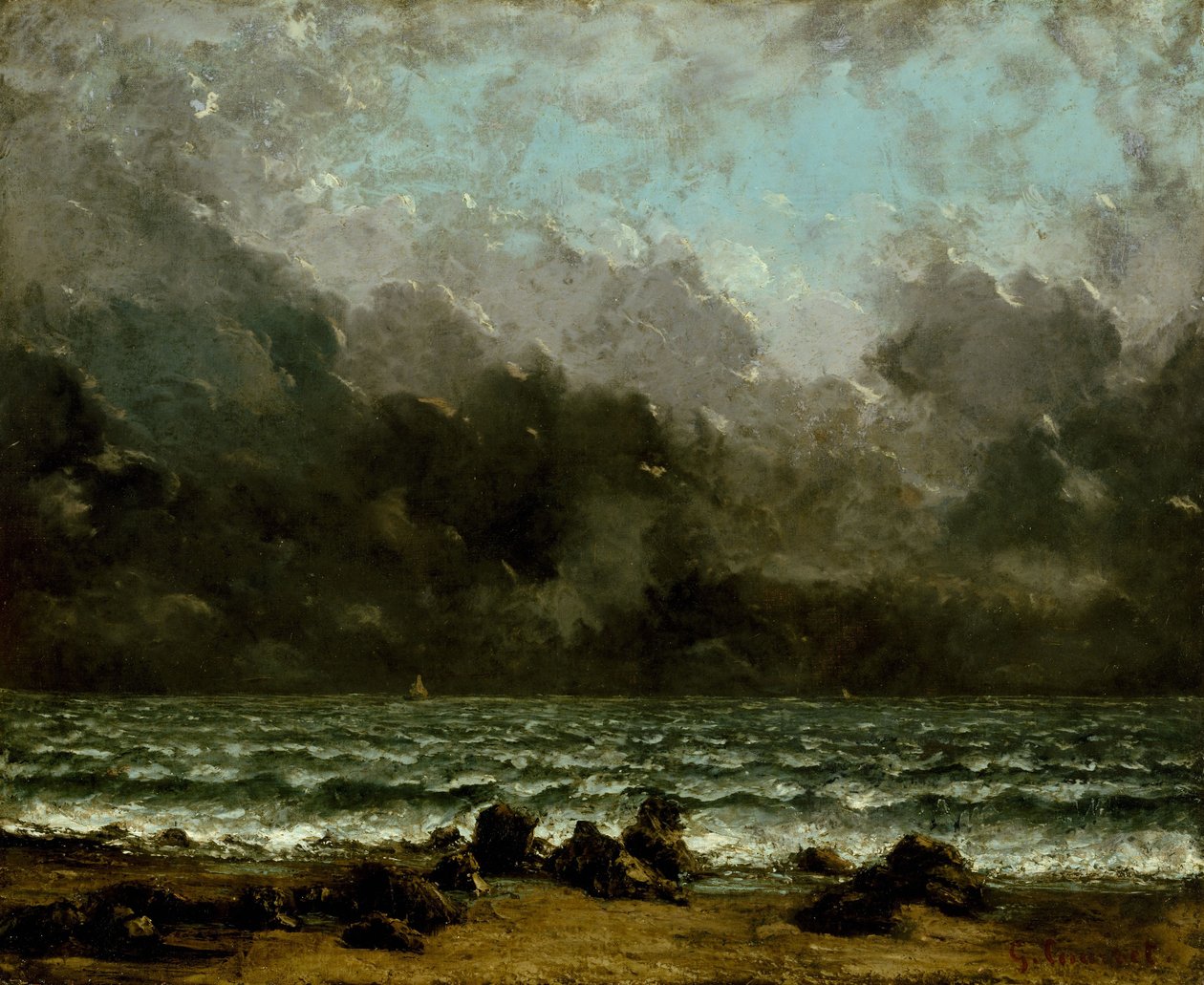 Moře, kolem roku 1865 (olej na plátně) od Gustave Courbet