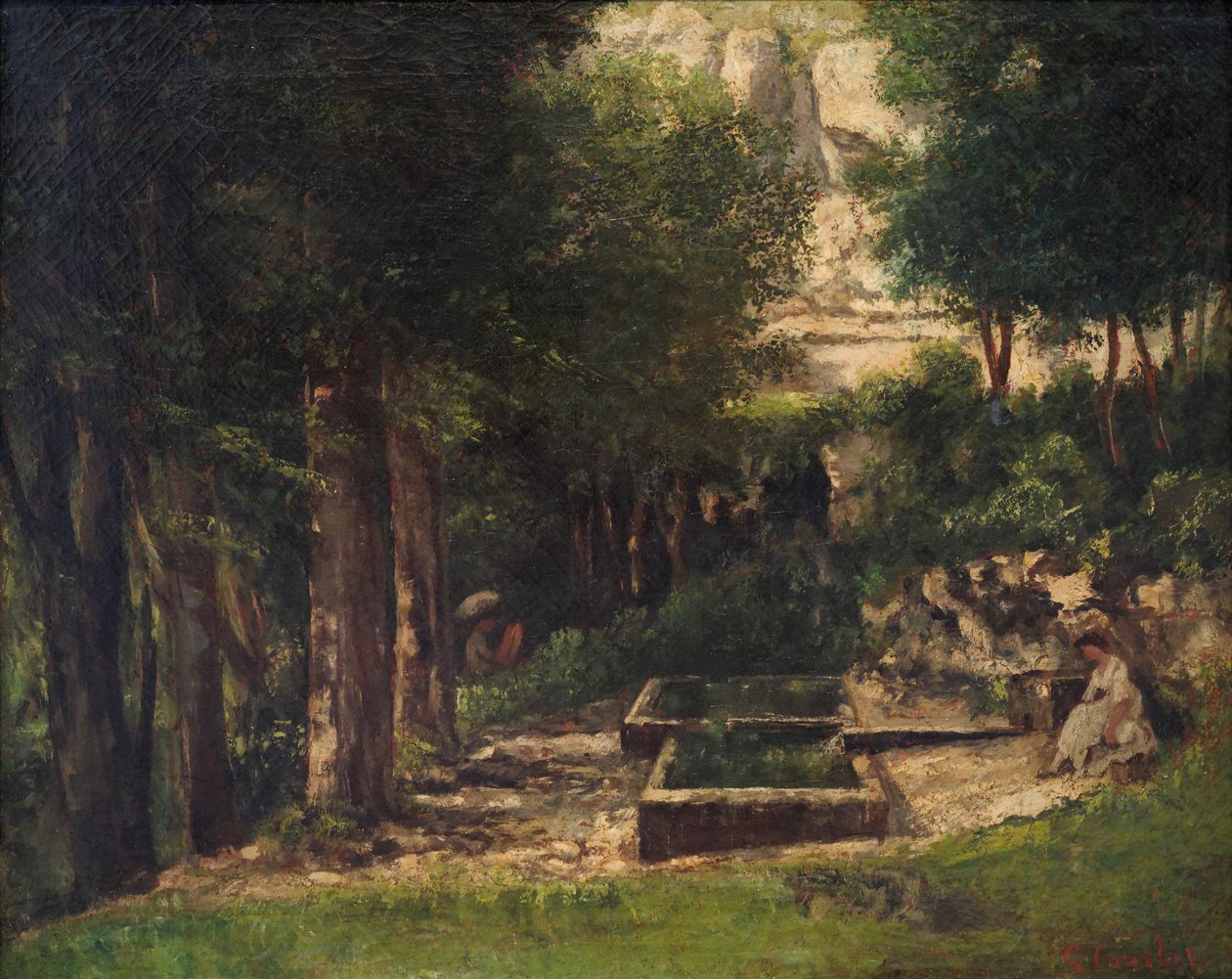 Jaro ve Fouras Malíř a jeho model od Gustave Courbet