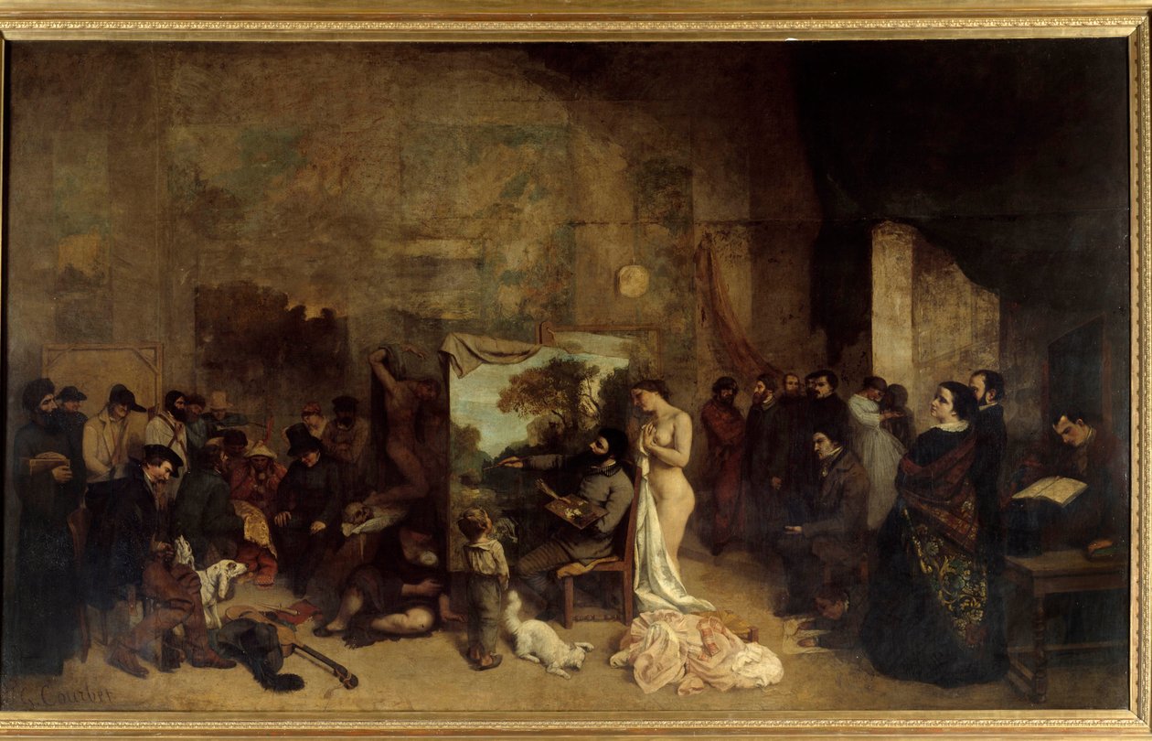 Ateliér malíře, skutečná alegorie od Gustave Courbet
