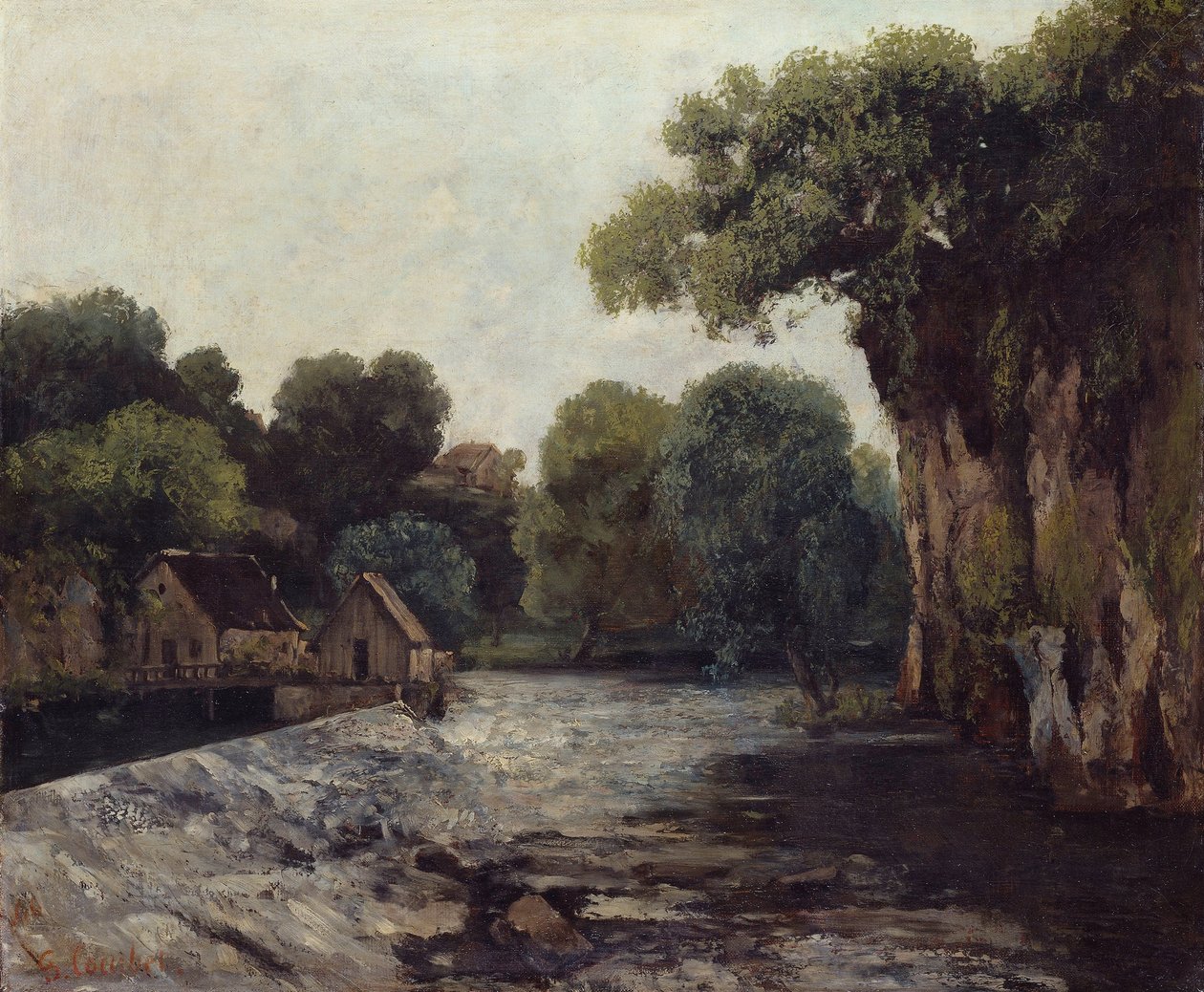 Jez u mlýna, 1866 od Gustave Courbet