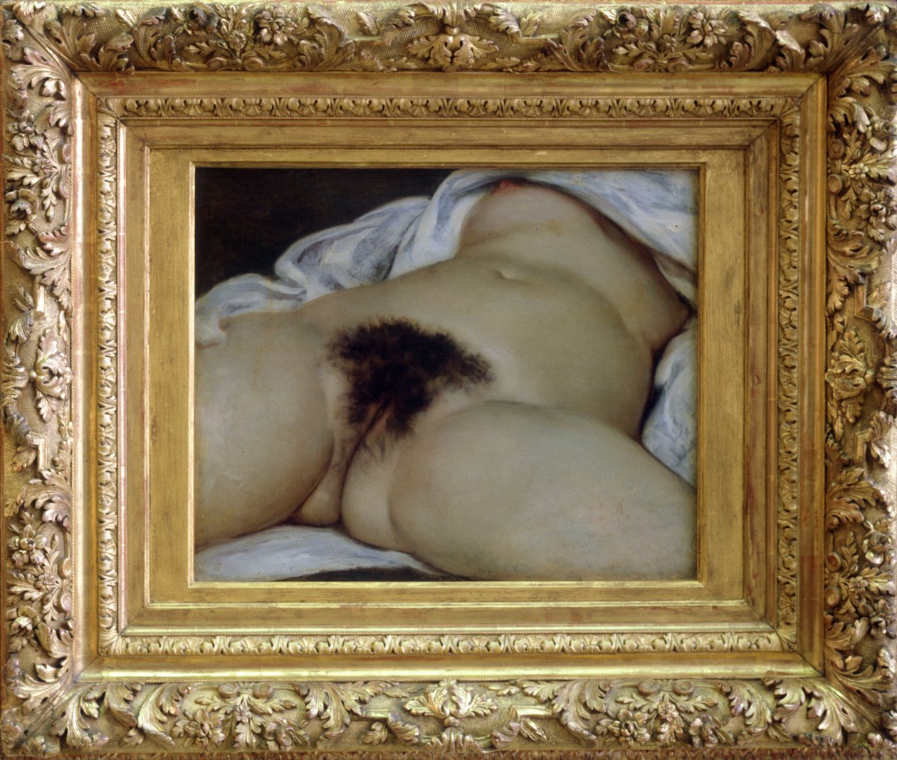 Vznik světa - Modelkou by mohla být Joanna Hiffernanová, známá jako Jo - Obraz Gustava Courbeta od Gustave Courbet