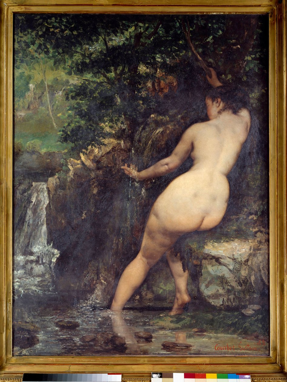 Zdroj nebo koupající se u zdroje Obraz Gustava Courbeta (1819-1877) 1868 Sun. 1,28x0,97 m Paříž, musee d