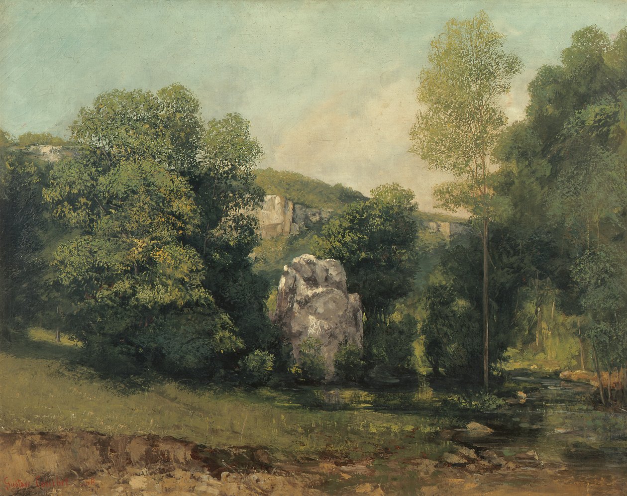 Proud Breme vycházející z Puits Noir, 1865 od Gustave Courbet