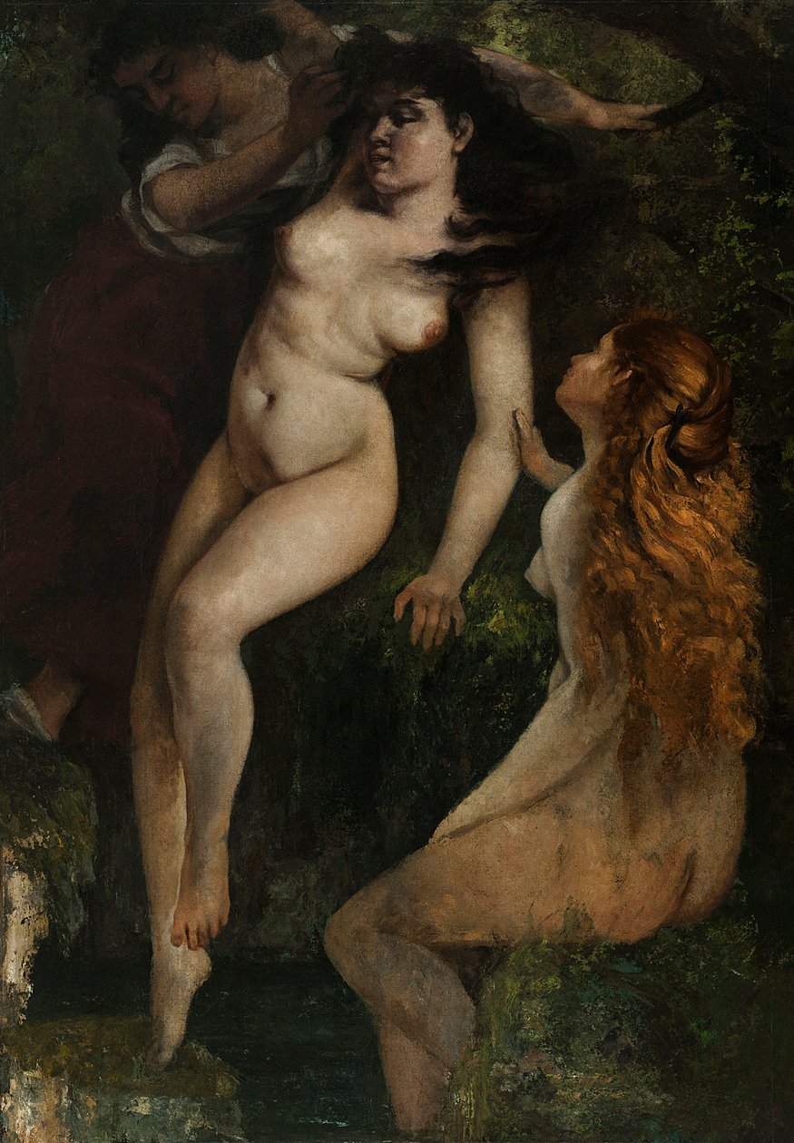 Tři koupající se ženy od Gustave Courbet