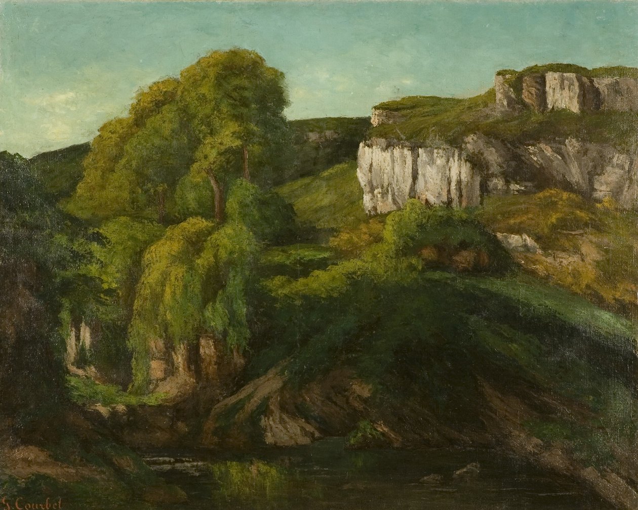 Valley of the Loue, poblíž Ornans, kolem roku 1860 (olej na plátně) od Gustave Courbet