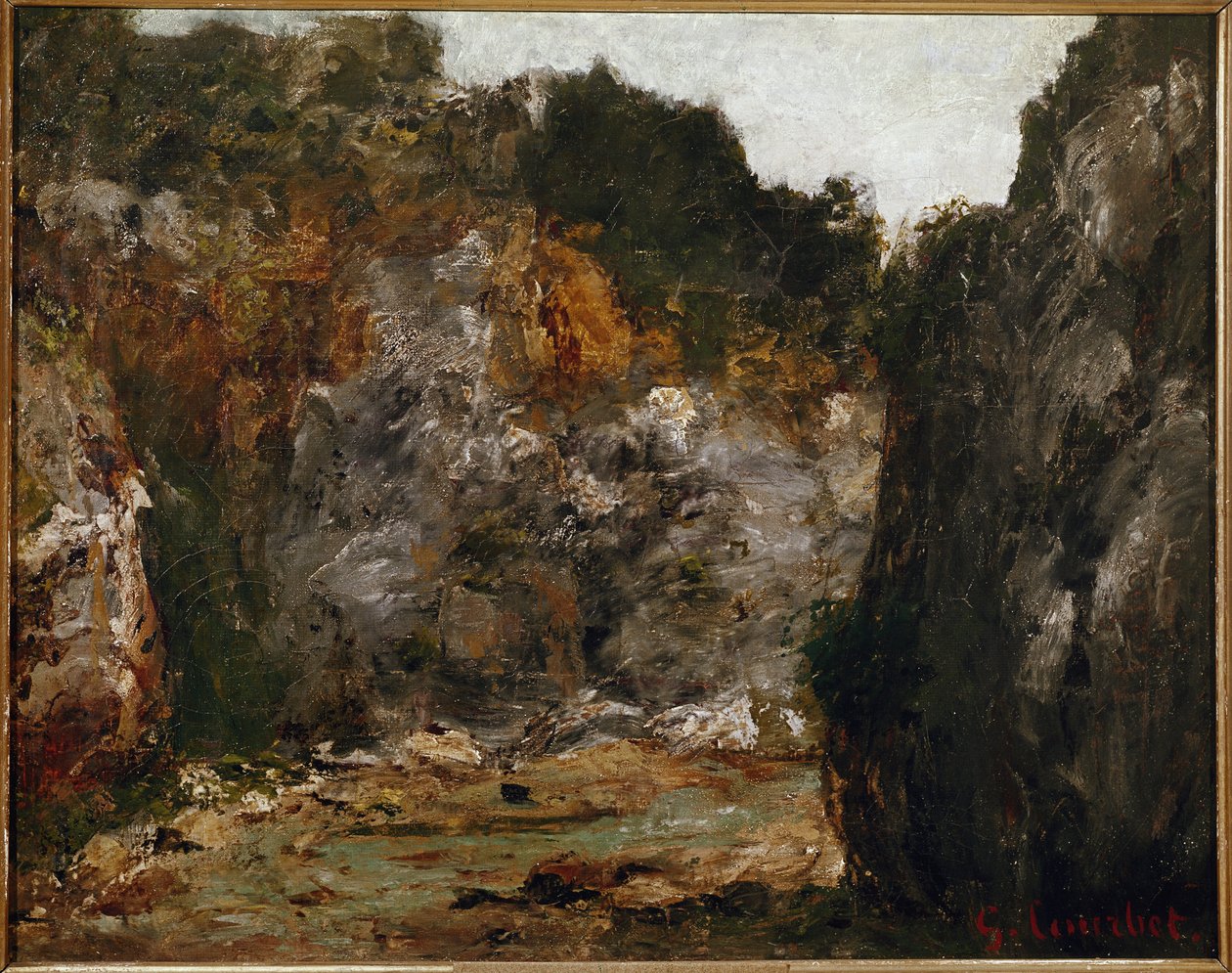 Pohled na soutěsku soutěsky od Gustave Courbet