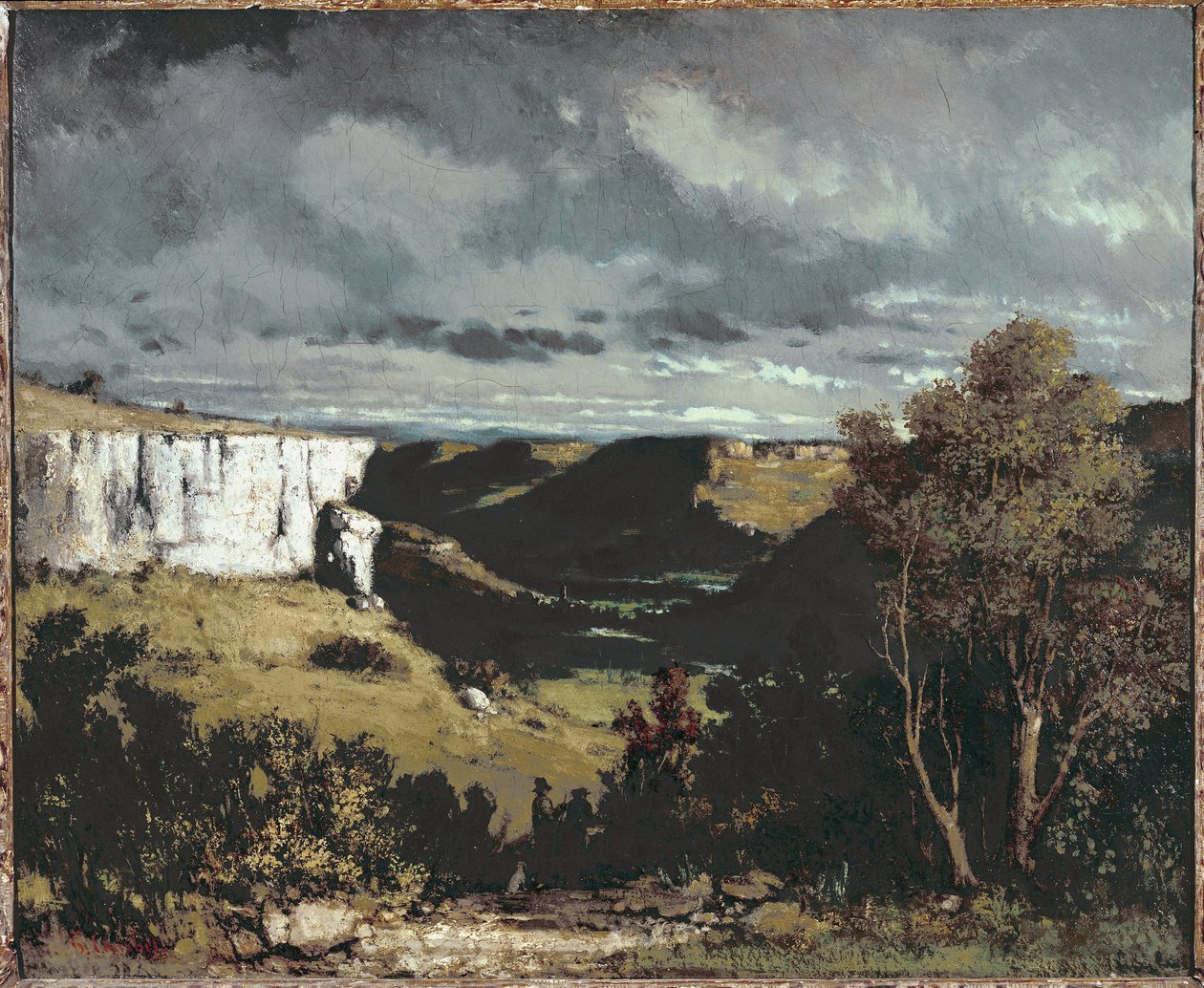 Pohled na údolí Loue za bouřlivého počasí Malba Gustava Courbeta (1819-1877) cca 1849 Rozměr 54x65 cm Štrasburk, Musee des Beaux-Arts od Gustave Courbet