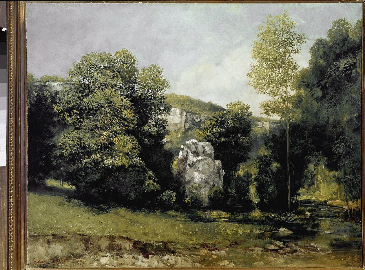 Pohled na řeku Brémy (olej na plátně od Gustave Courbet
