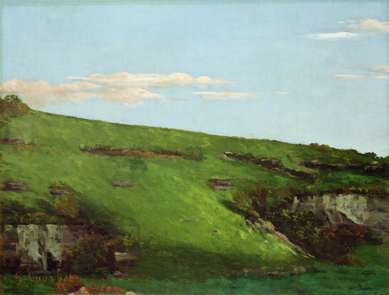 Wiesenhang poblíž Ornans, 1862 od Gustave Courbet
