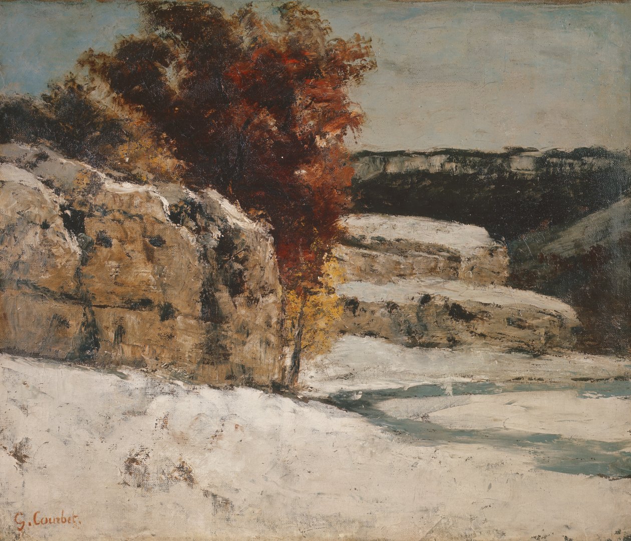 Zimní krajina, 1865-70 od Gustave Courbet