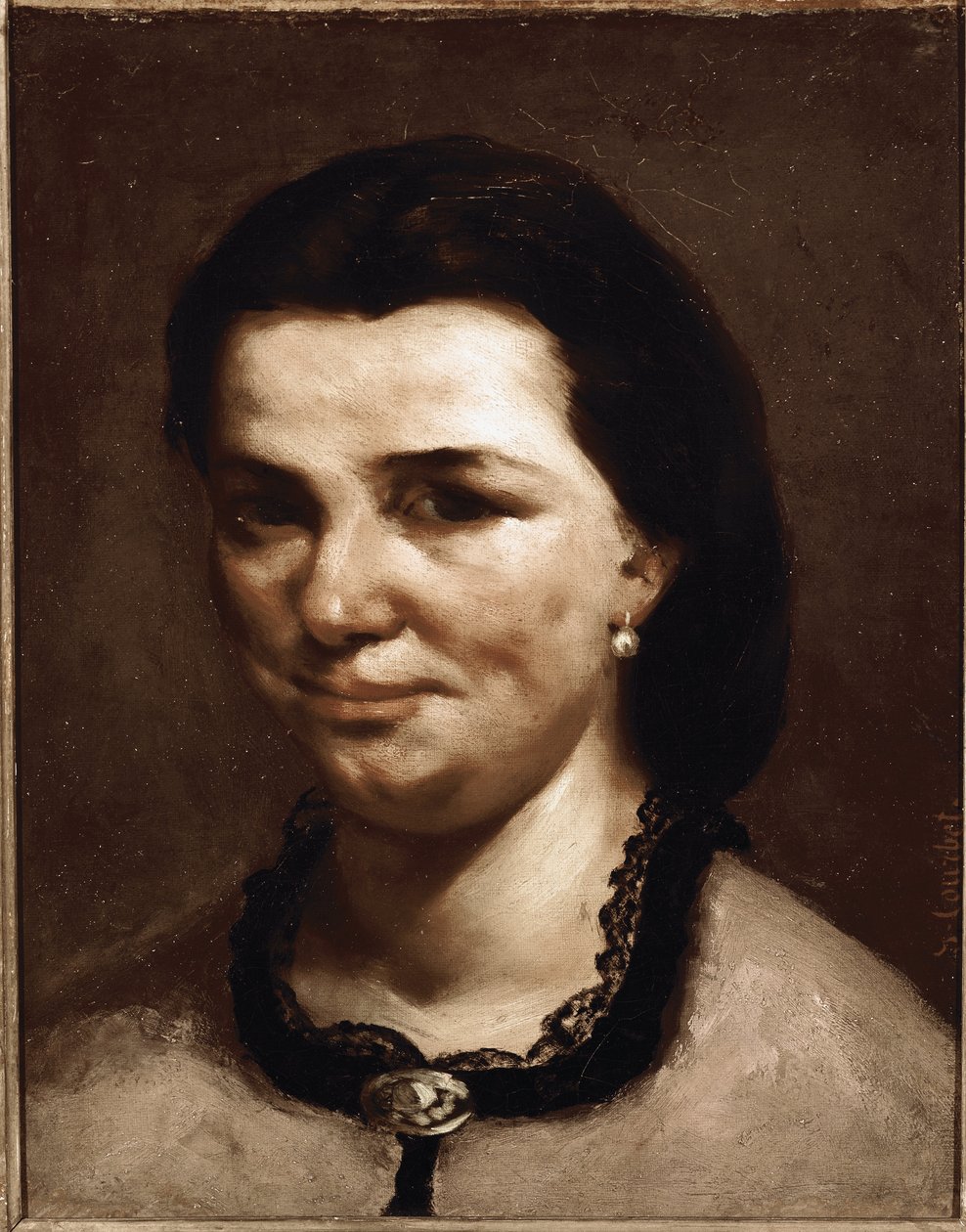 Ženská hlava od Gustave Courbet