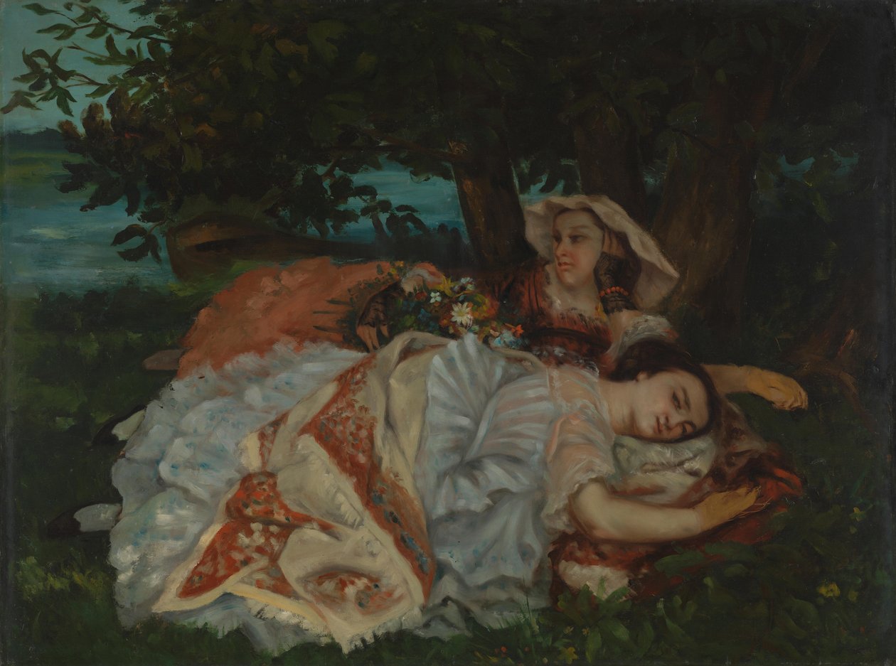 Mladé dámy na břehu Seiny, před rokem 1857 od Gustave Courbet