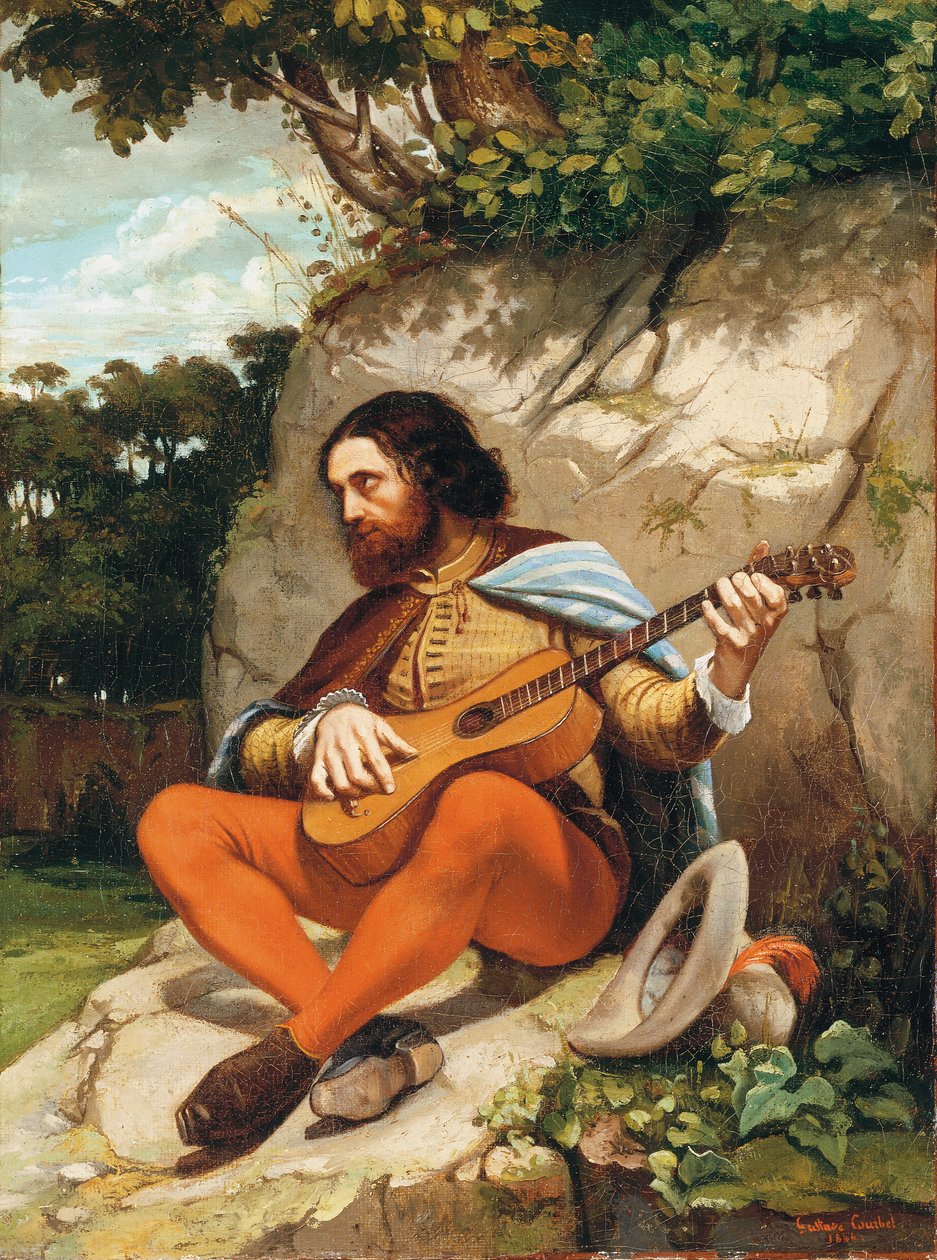 Mladý muž v krajině od Gustave Courbet