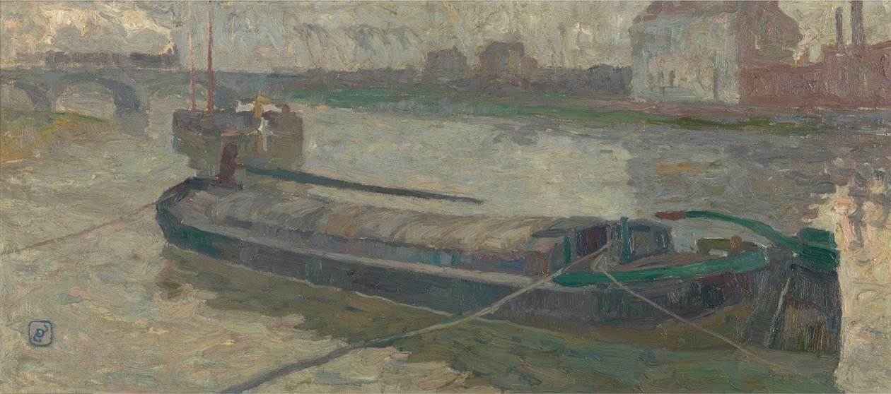 Pohled na Stropbrug v Gentu od Gustave de Smet
