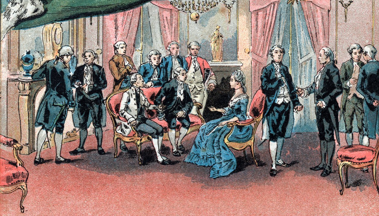 Salon Suzanne Curchod od Gustave Demoulin