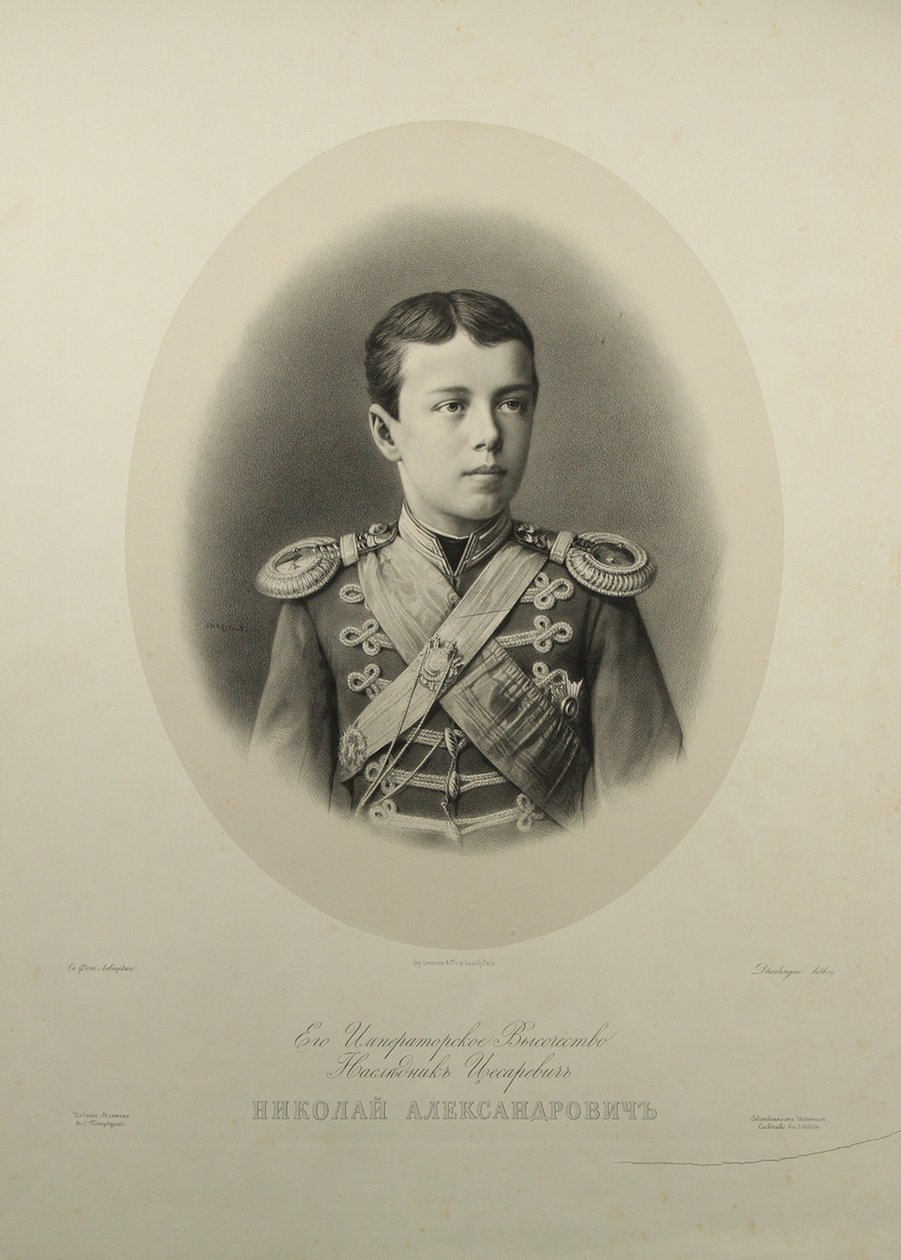 Portrét careviče Nikolaje Alexandroviče z Ruska 1868-1918 od Gustave Dharlingue