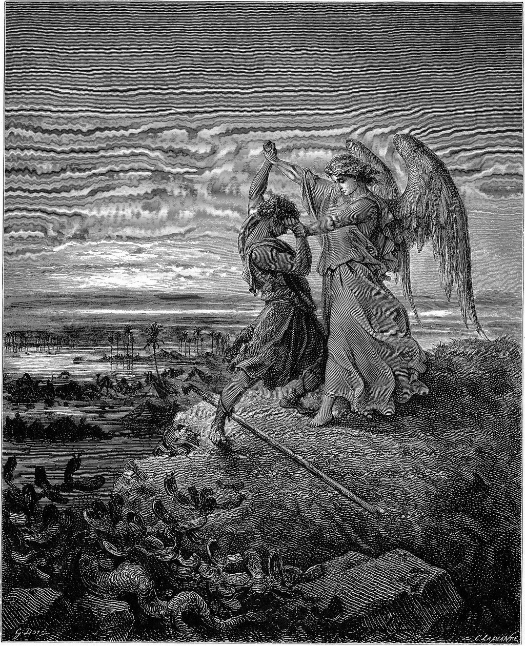 Jákob zápasí s andělem (Gn 32,24-32) od Gustave Dore