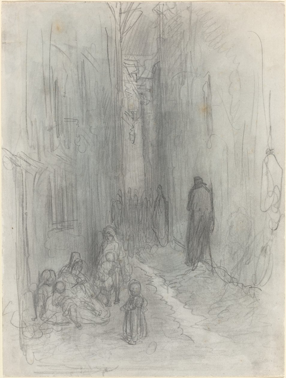 Backstreet v Londýně od Gustave Dore