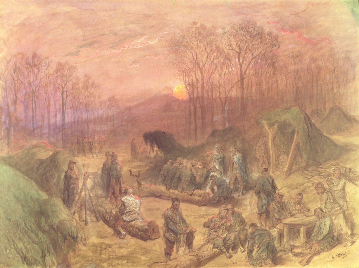 Vojenský tábor od Gustave Dore