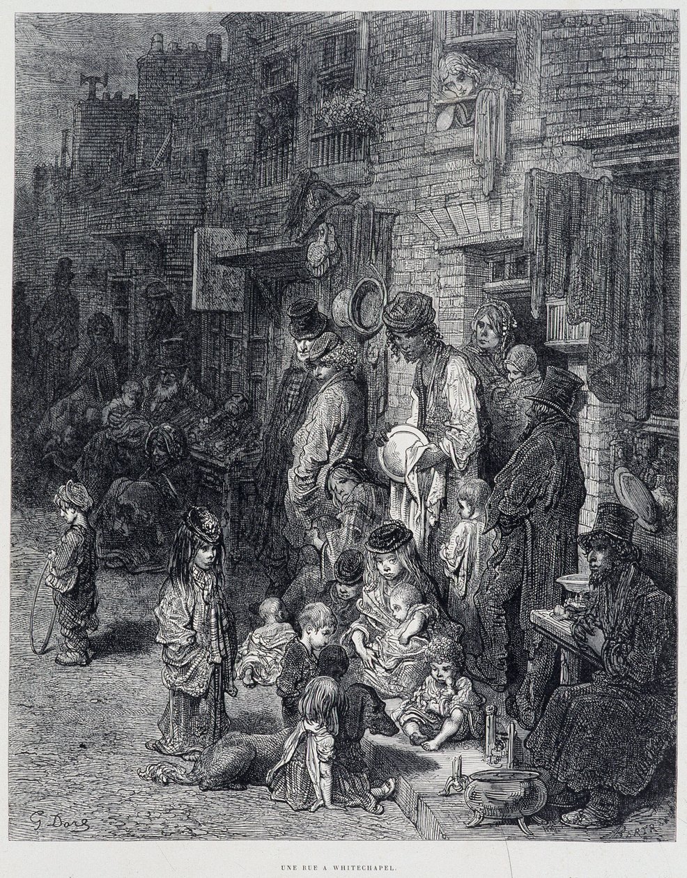 Ulice ve Whitechapel - v “” Londýně” od Gustava Dorea od Gustave Dore