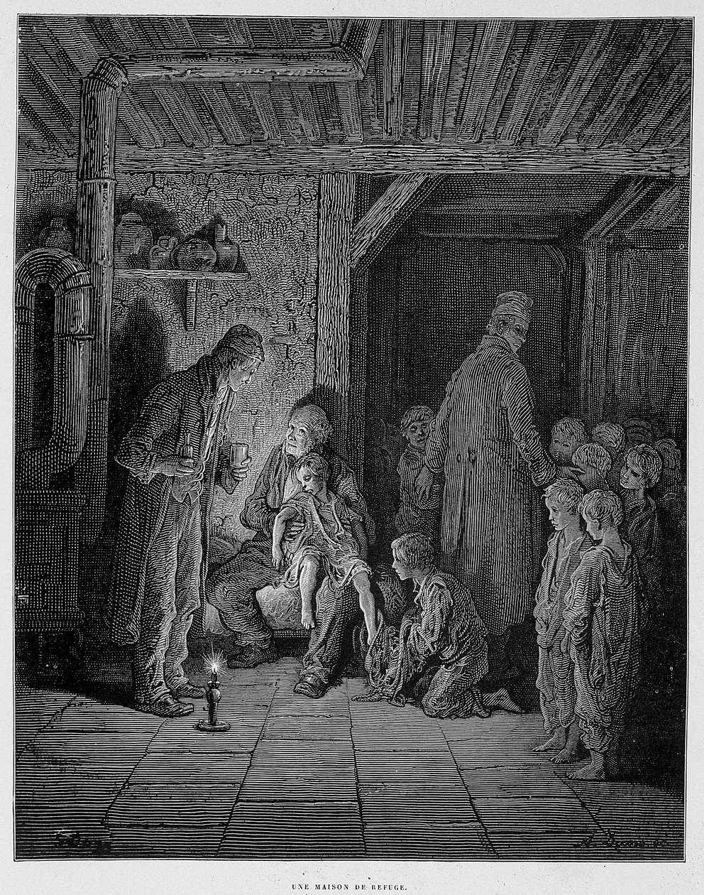 Dům útočiště – v „“Londýně“ od Gustava Dorea od Gustave Dore