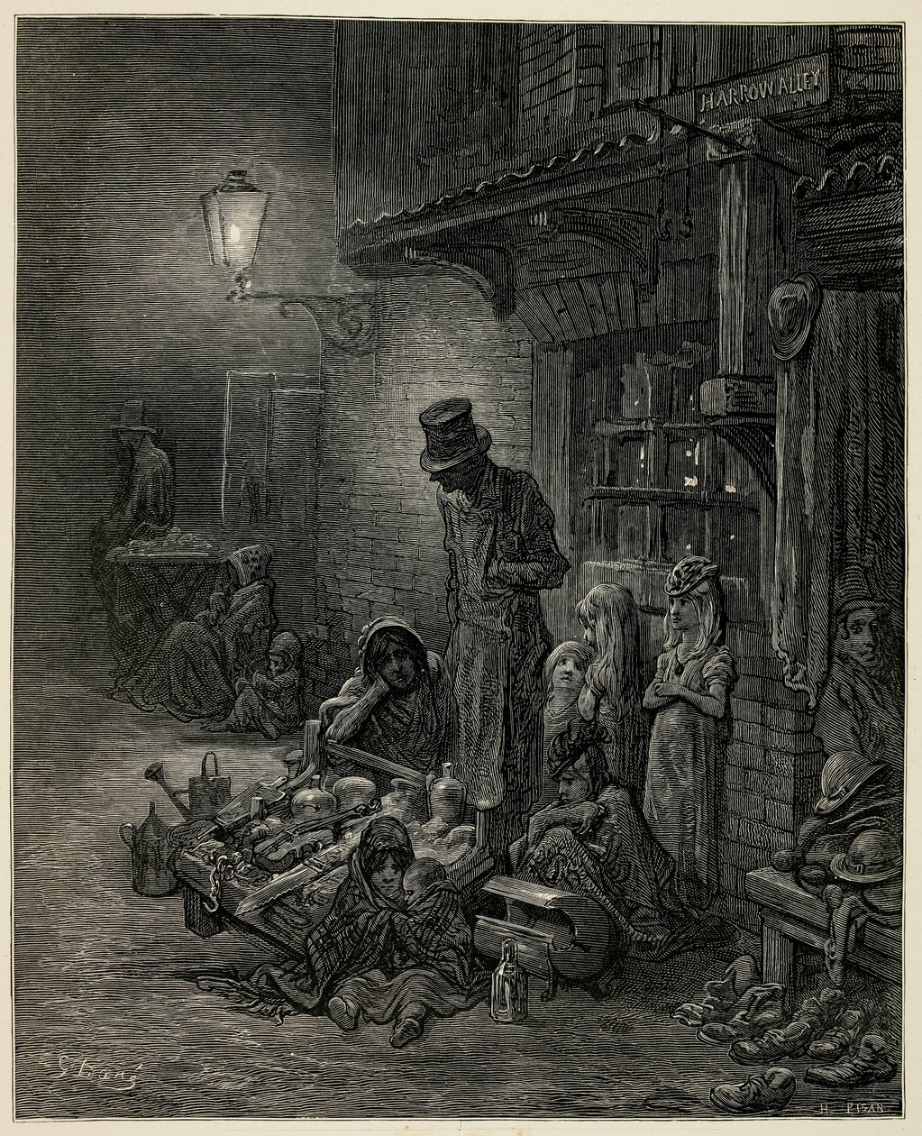 Chudá rodina se svými věcmi. od Gustave Dore