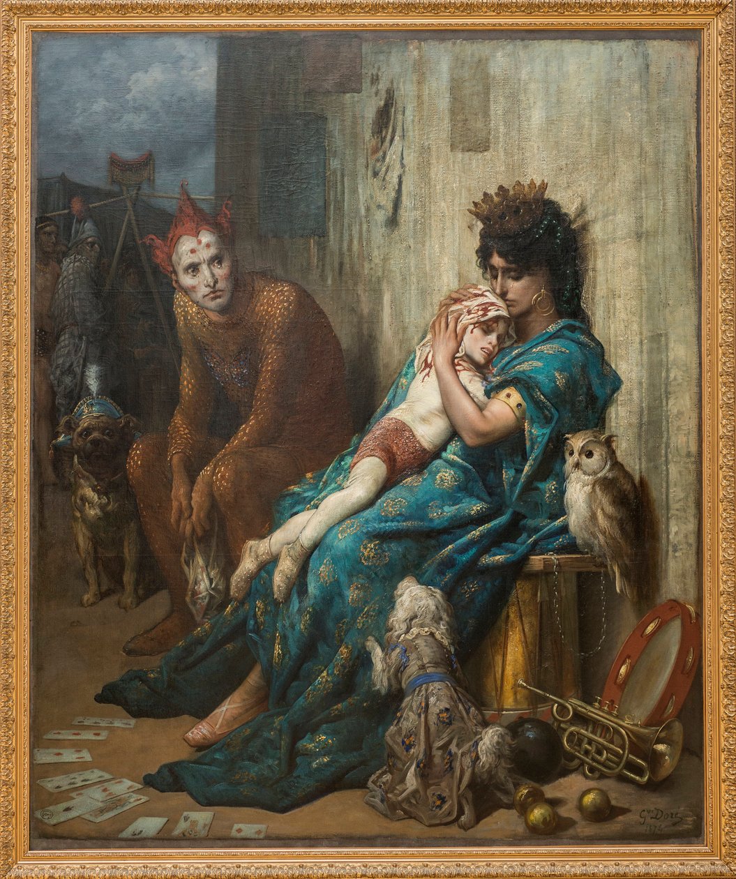 Akrobati – The Saltimbanks““ (děti ran) – obraz Gustava Dorea (1832-1883) od Gustave Dore